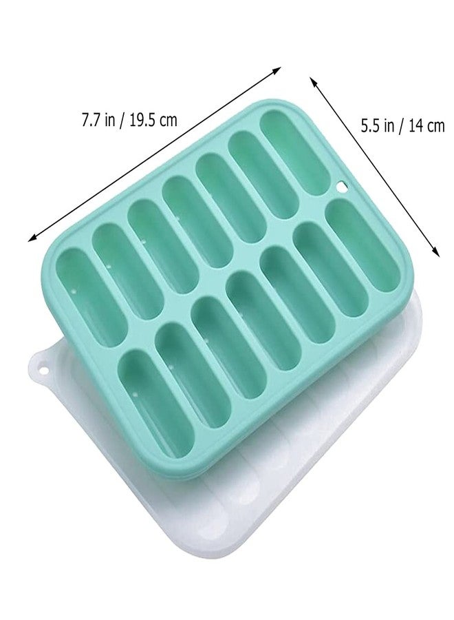 VOSCHOIX Ice Cube Trays,Sausage Silicone Mold with Lid for Water Bottles Easy Release Long Ice Cube Sticks For Bottled Beverage, Soda, Sport Drinks, Burritos Egg - Image 2